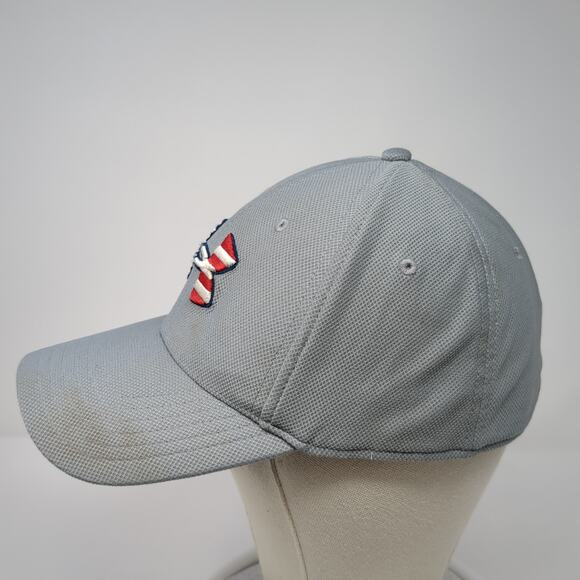 Under Armour U.S. Flag Fitted Baseball Cap Gray XL Embroidered Classic Fit - Picture 3 of 9